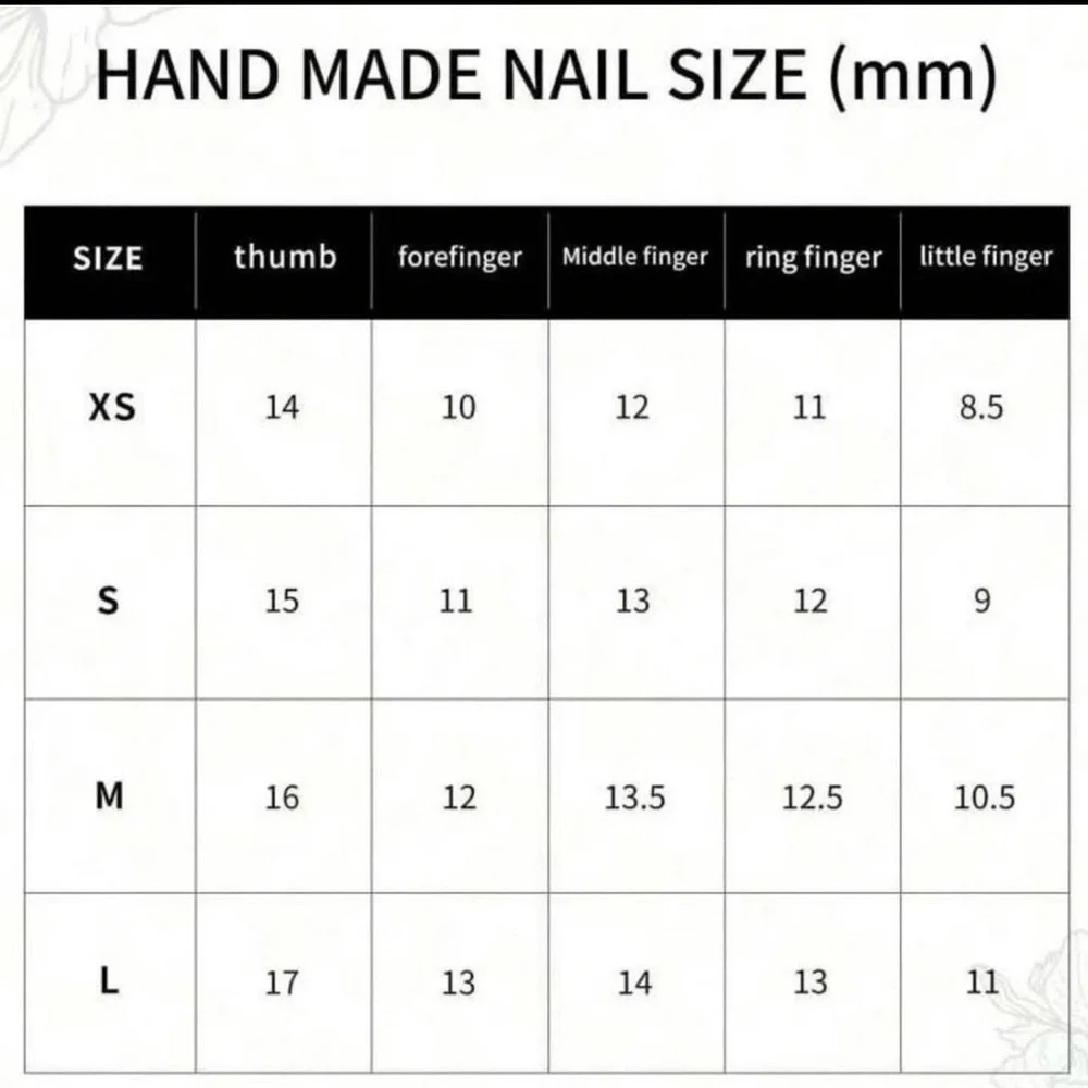10 PC Hand Crafted Side French Tip Nails NWT (S,M,L) - Picture 5 of 5